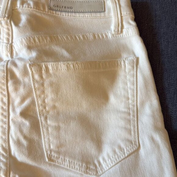 Grlfrnd Kendall White Noise Denim Cropped Jeans with Zip Ankle. Size 24. - Picture 5 of 14